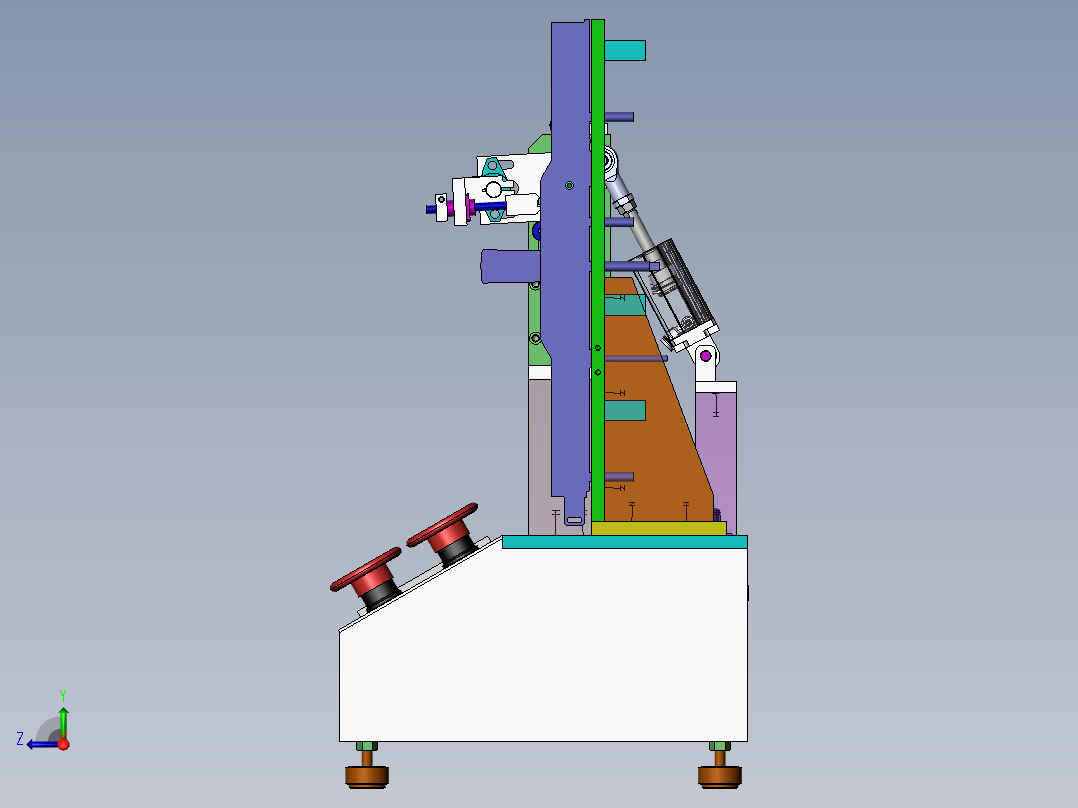 密码门锁翻盖疲劳测试sw17可编辑右视图