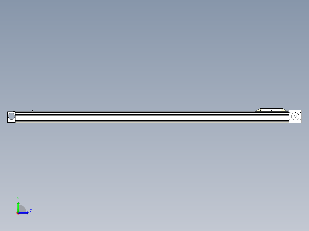 Toyo东佑达直线模组-M80M-S-X102-1500-L-M40-C4左视图