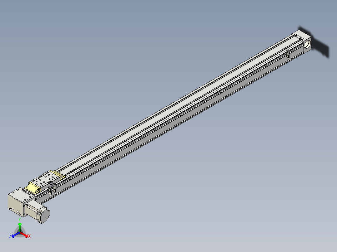 Toyo东佑达直线模组-M80M-S-X102-1500-L-M40-C4正等轴测图