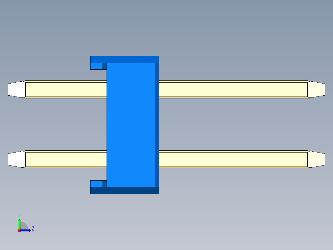 彩色公头100mil（2.54mm）系列-DS1021_blue_2x15p_100mil_Type1_rev1.0左视图