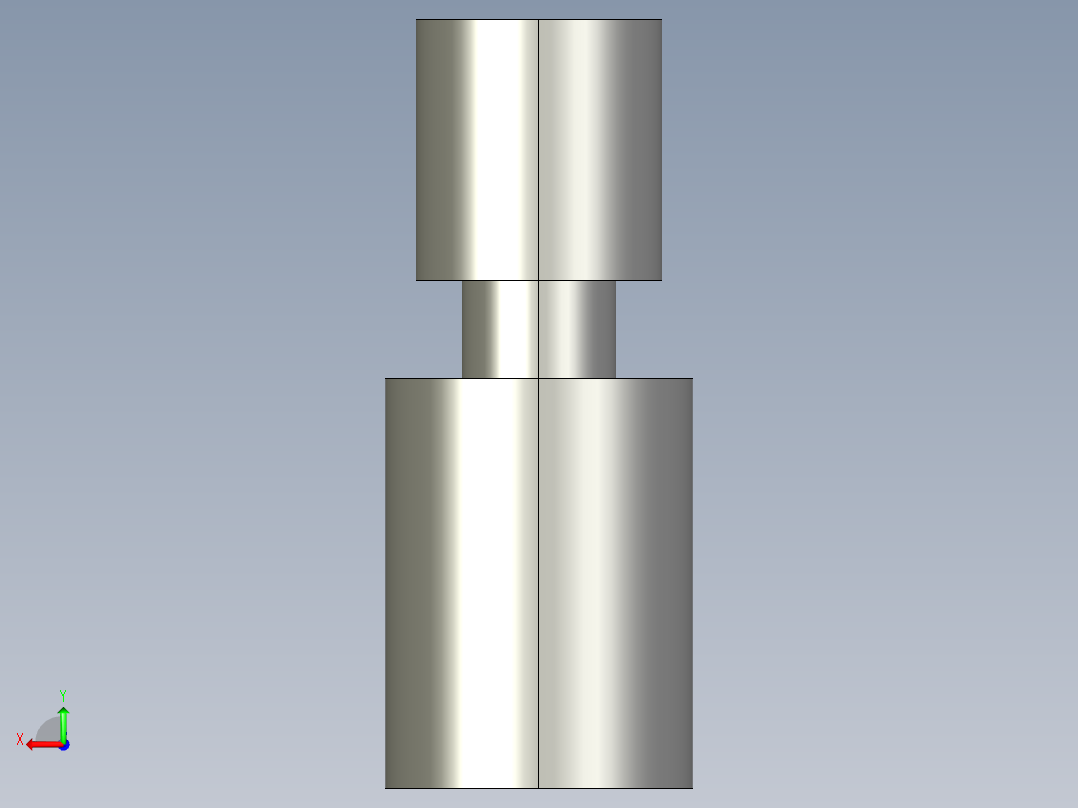 搖擺螺絲(A型)BJ736-A-3D多系列多零件图纸模型后视图