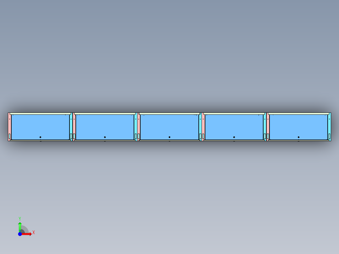 共享储物柜设计模型前视图