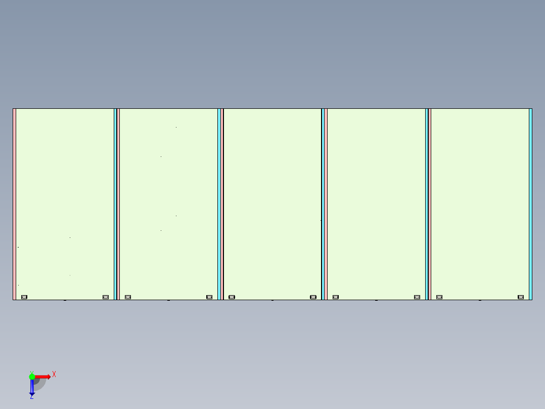 共享储物柜设计模型俯视图