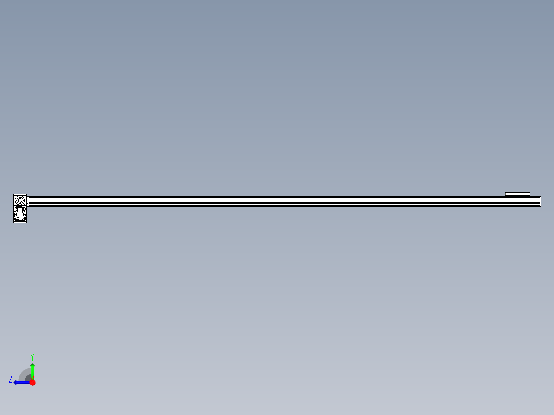 同步带全封闭直线模组TPA-HCB-105D-90-L2450-LP-Y-P20-N3右视图
