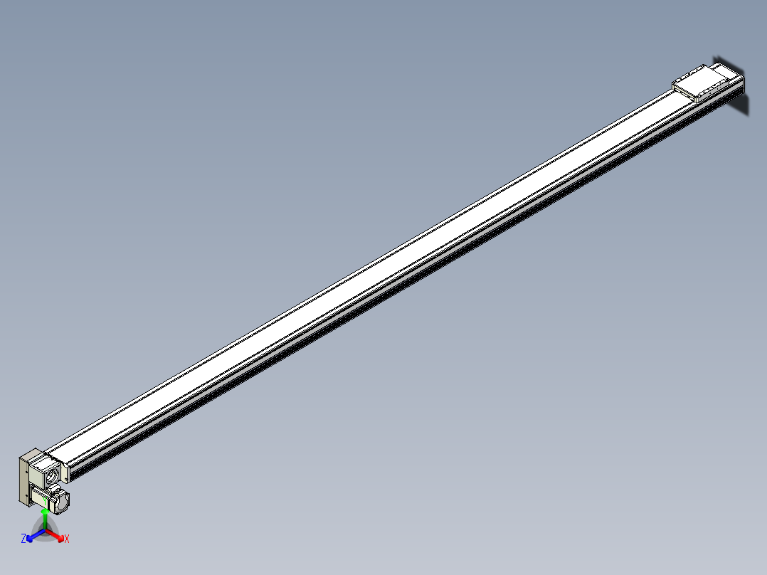 同步带全封闭直线模组TPA-HCB-105D-90-L2450-LP-Y-P20-N3正等轴测图