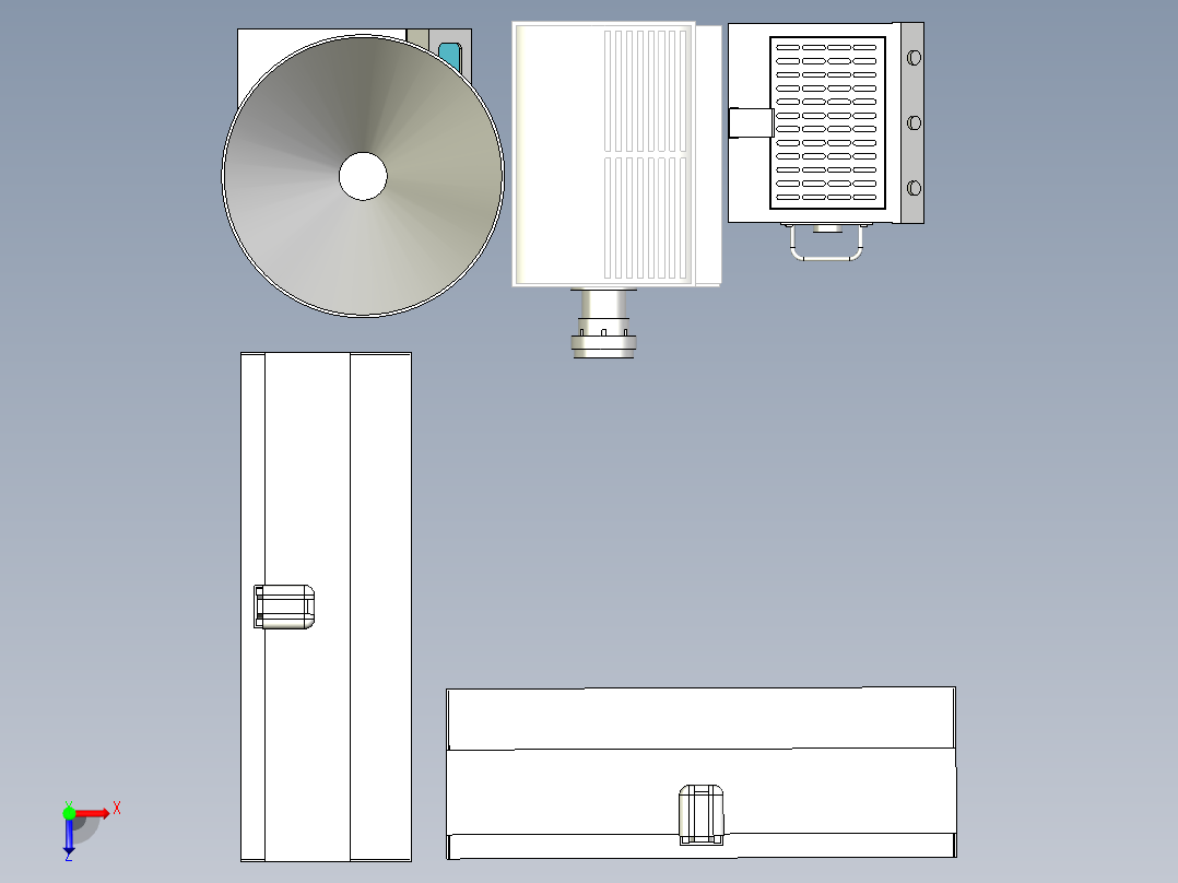 香肠生产设备设计模型俯视图
