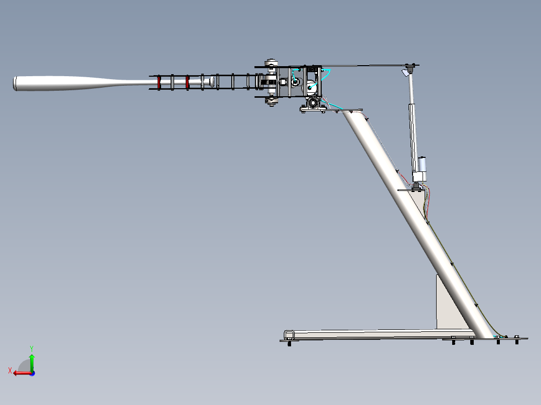 气动摇摆机后视图