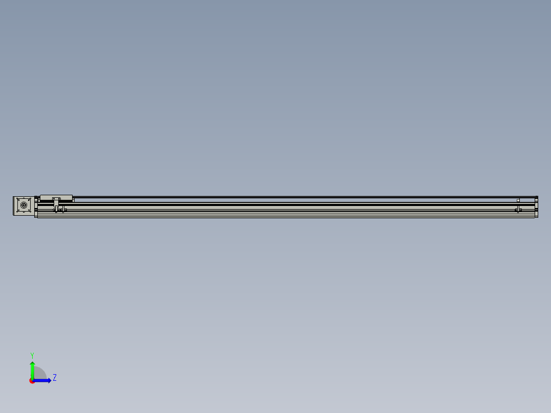 东锦同步带传动-直线滑台模组DH120B-L125-S1650-BL-P400W-C3左视图