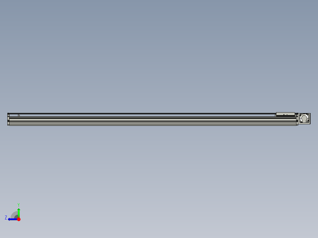 东锦同步带传动-直线滑台模组DH120B-L125-S1650-BL-P400W-C3右视图
