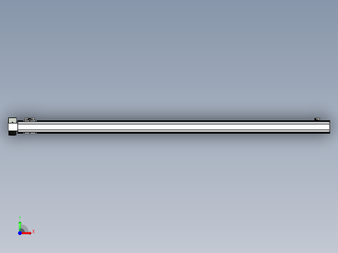 同步带滑台-半封闭B10H-L45-S2250-RD-P40-D3前视图