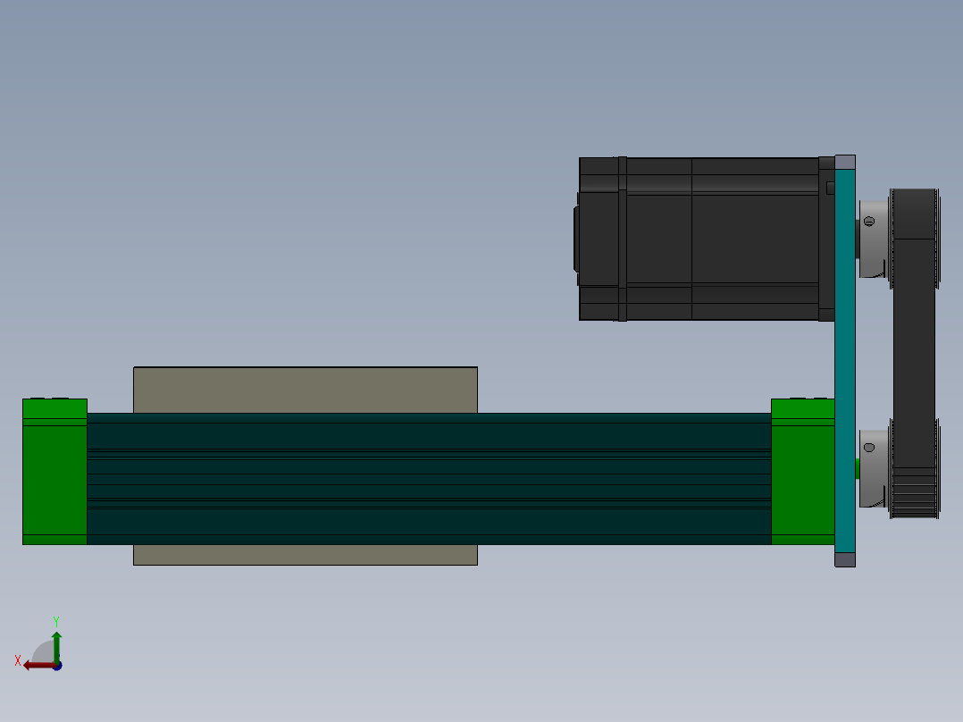 丝杆式模组DC64-SP-EG-P（100-1500mm）后视图