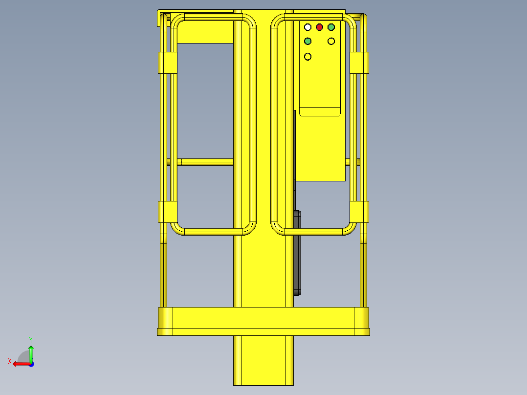 垂直升降机提升机后视图