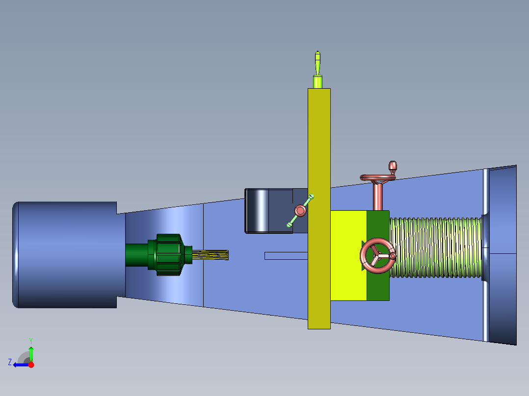 大力铣床重切削立式铣床右视图