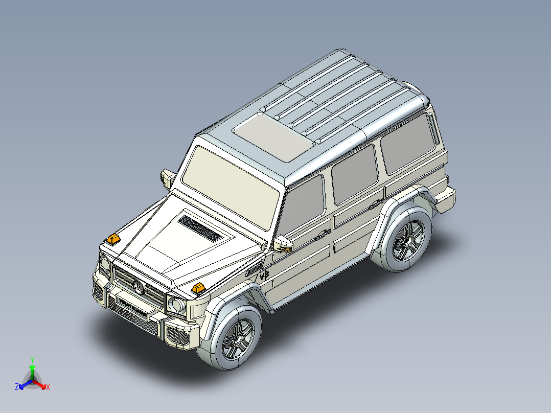G CLASS WAGON越野车模型3D图纸 IGS格式正等轴测图