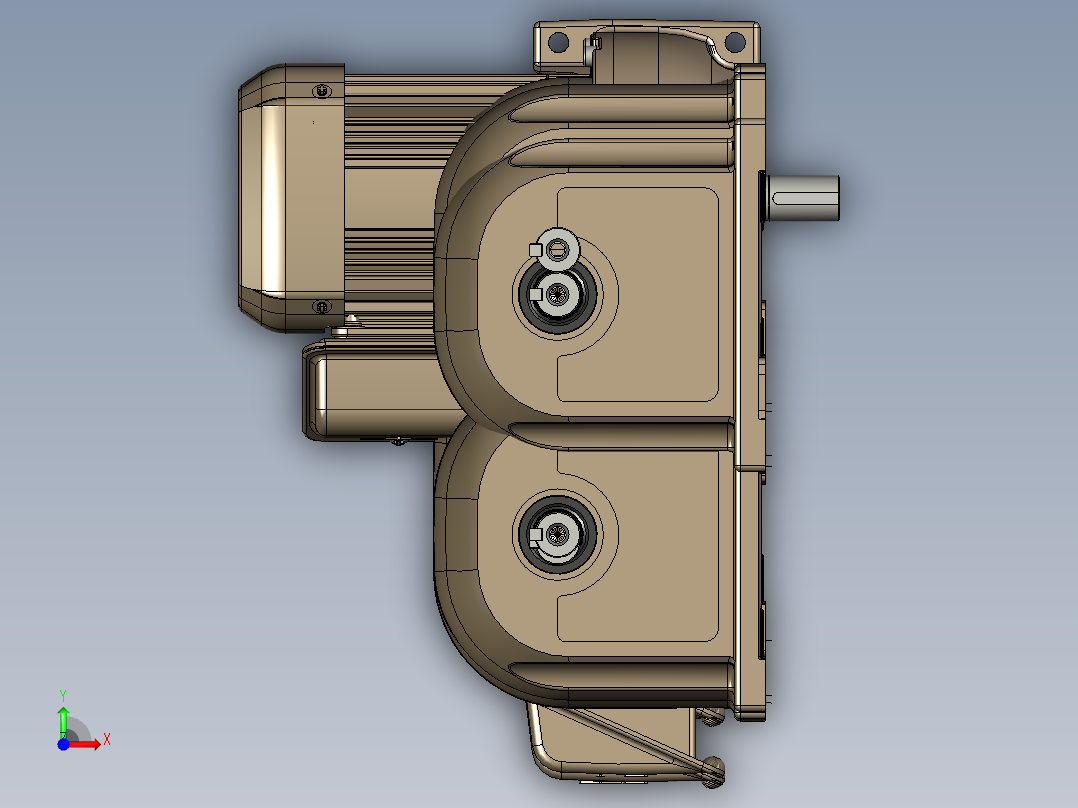 螺旋齿轮发动机前视图