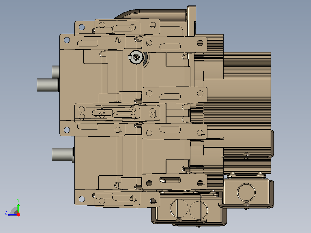 螺旋齿轮发动机右视图