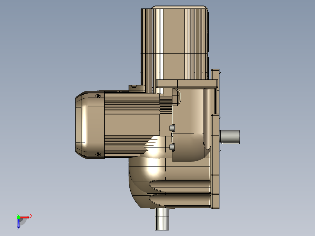 螺旋齿轮发动机俯视图