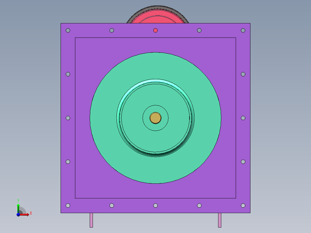 聚富插入式保温风机前视图