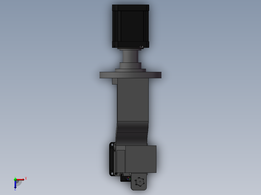 管道机器人喷涂机构设计(1)俯视图