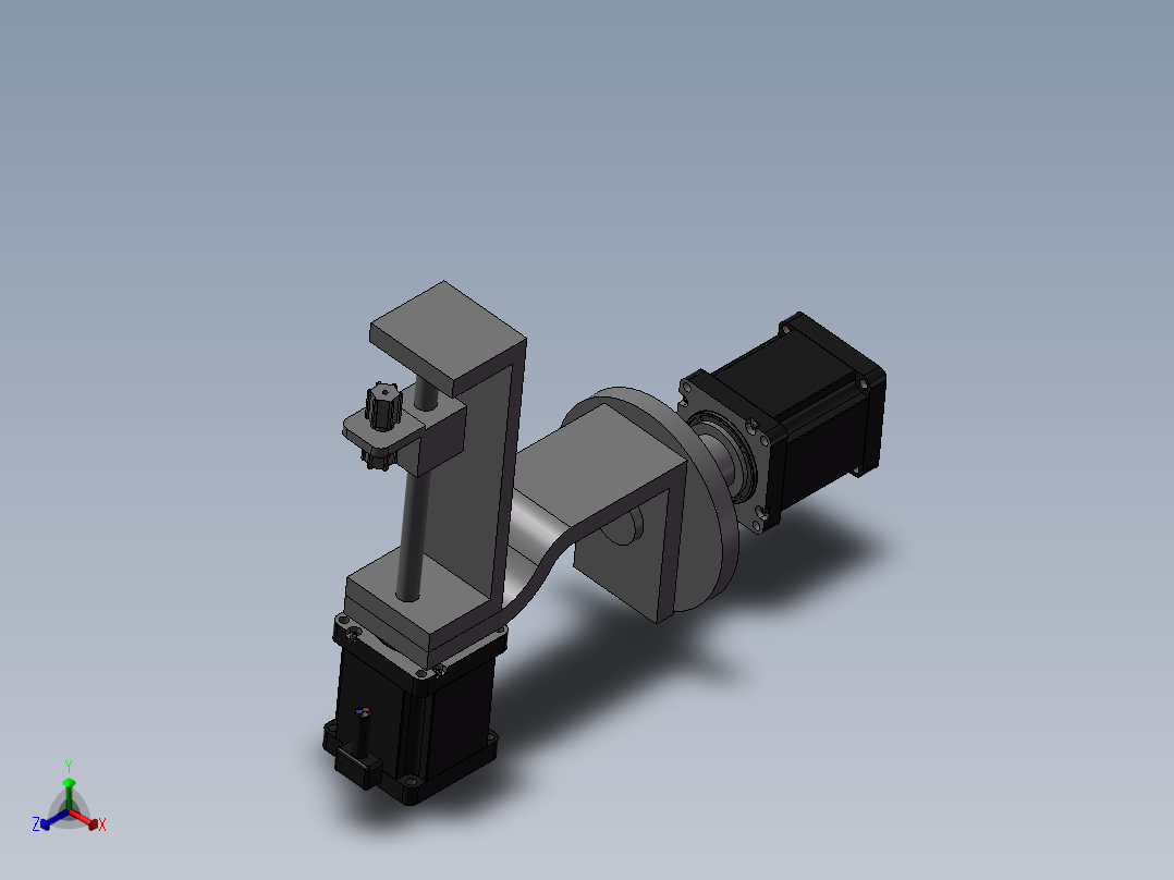 管道机器人喷涂机构设计(1)正等轴测图