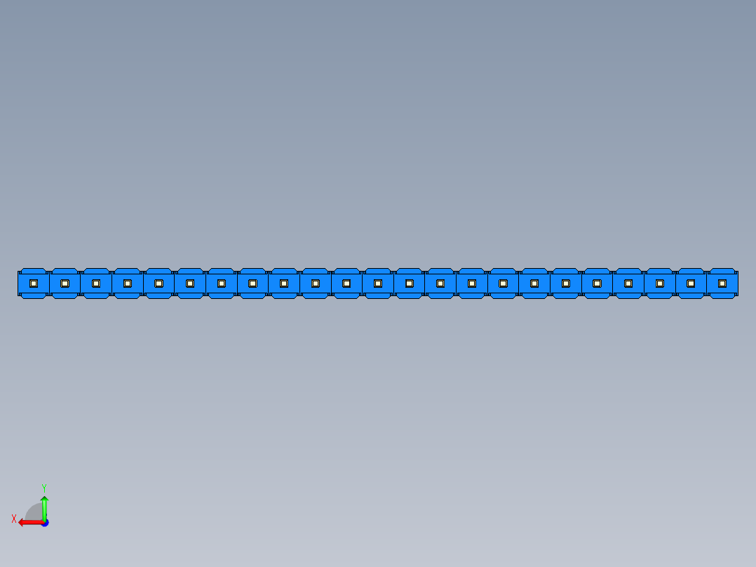 彩色公头100mil（2.54mm）系列-DS1021_blue_1x23p_100mil_Type1_rev1.0后视图