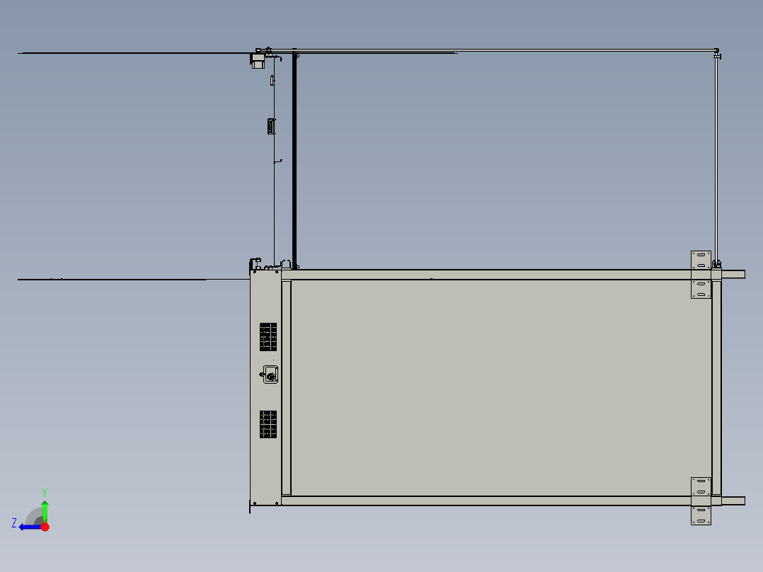 彩色玻璃立面右视图