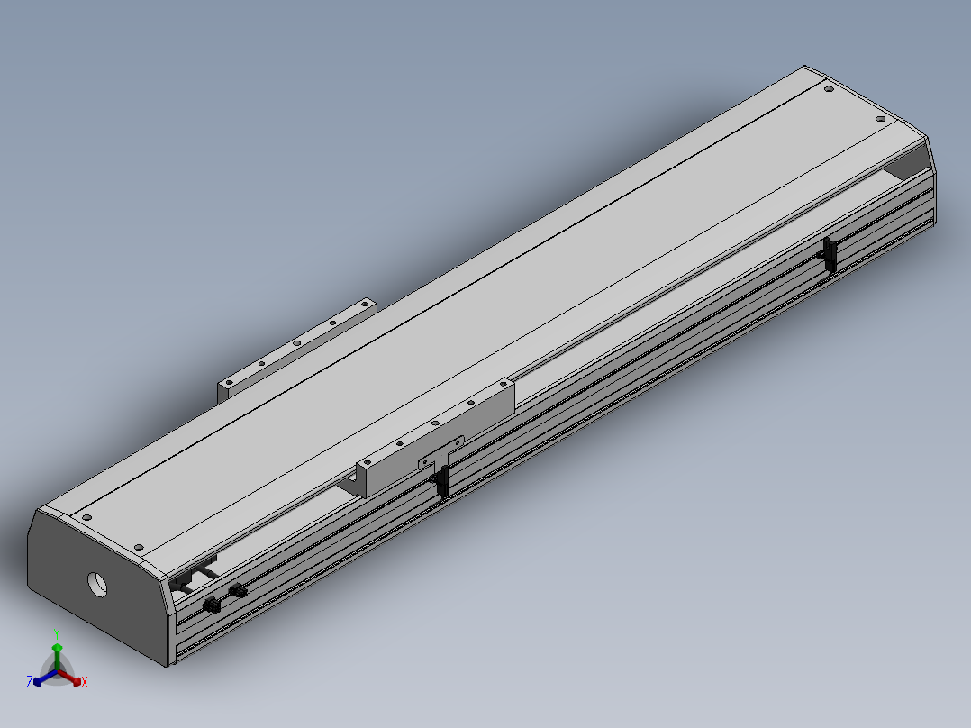 精密模组MY220-T10-600L-M-P75B-C4-C正等轴测图