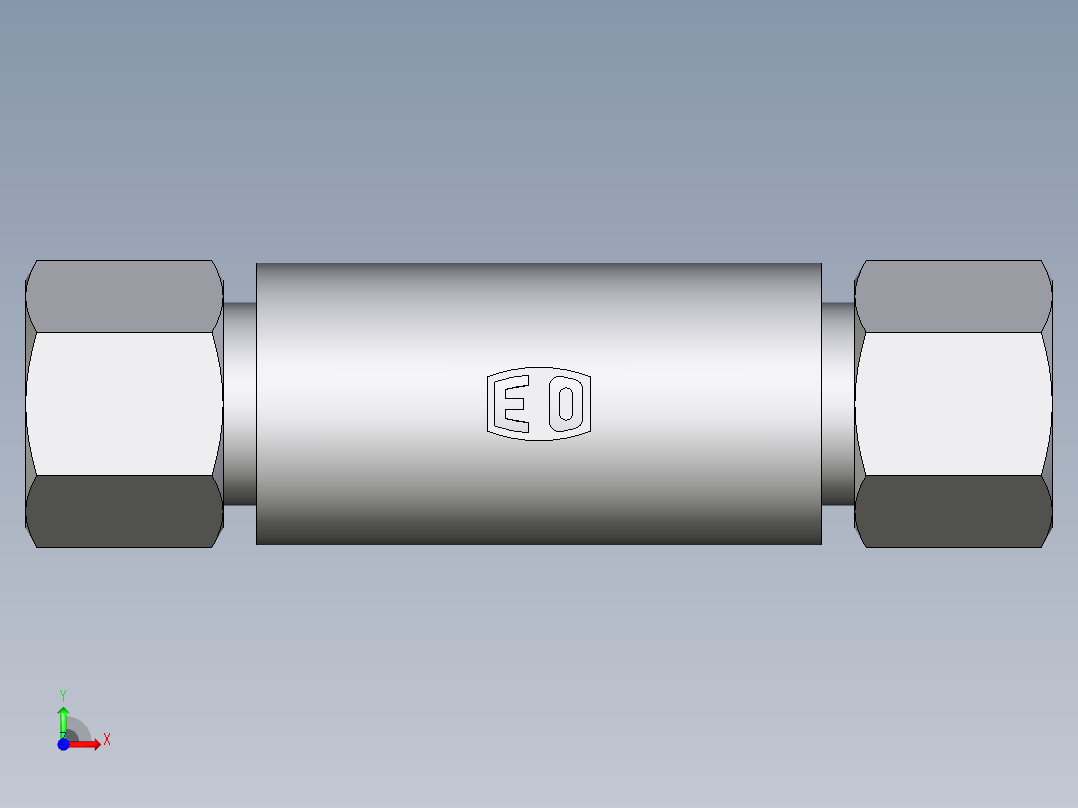 卡套式工业通用硬管接头EO_Weld_bulkhead_fitting_ESV10ZS前视图