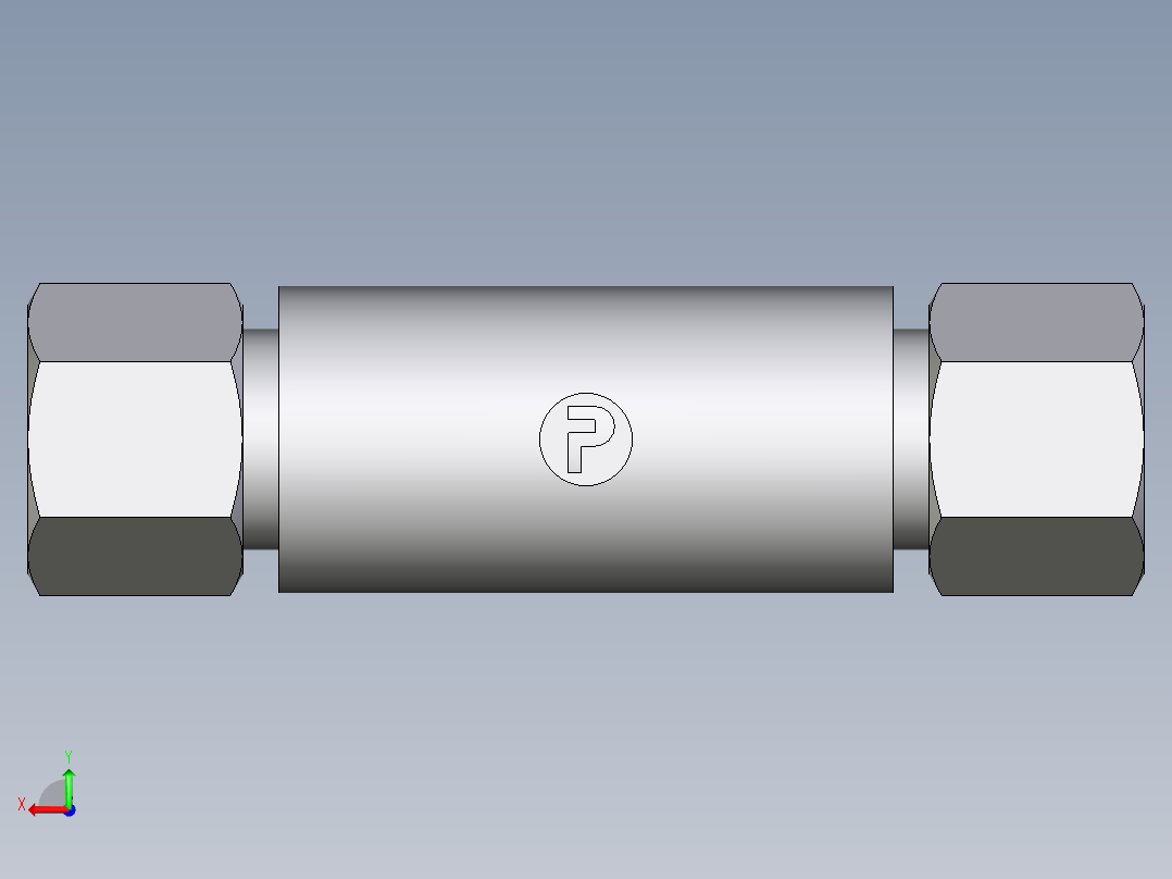卡套式工业通用硬管接头EO_Weld_bulkhead_fitting_ESV10ZS后视图