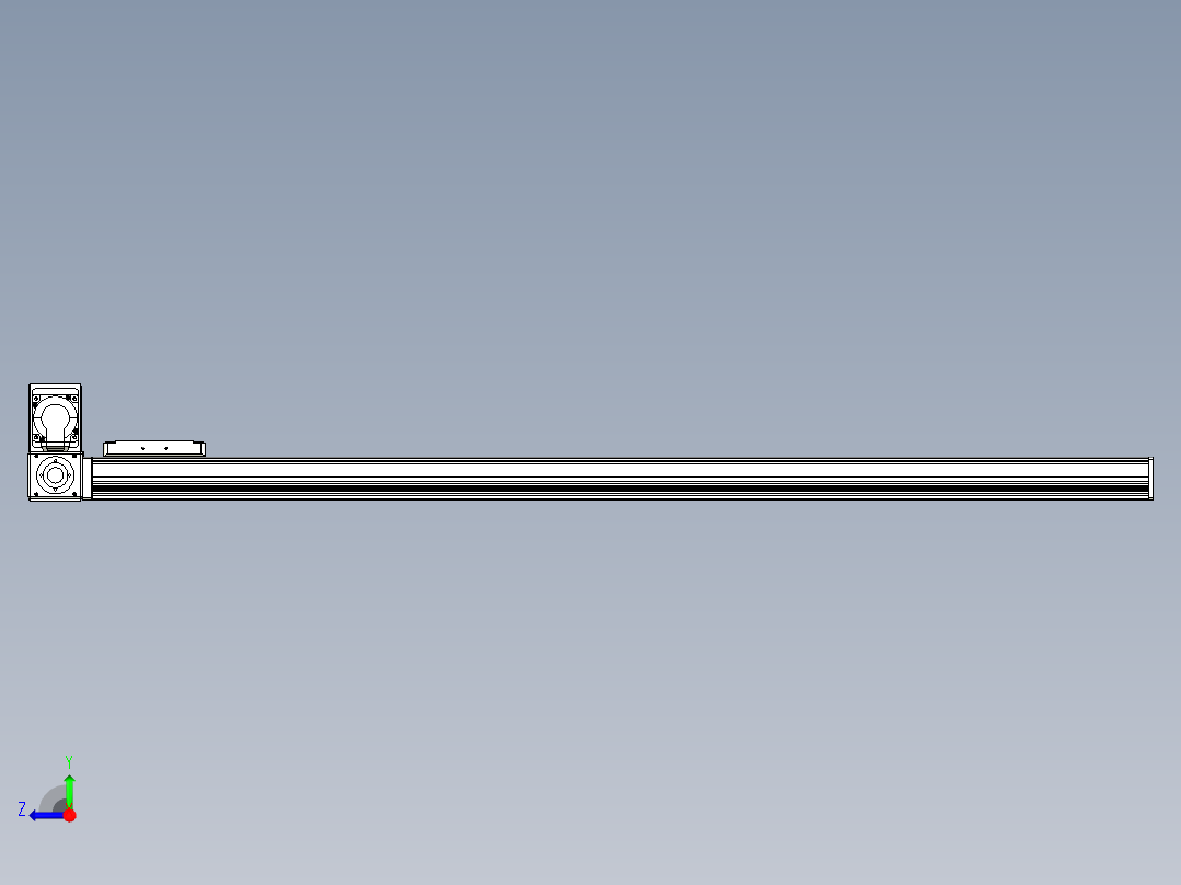 同步带全封闭直线模组TPA-HCB-105D-90-L1150-LU-Y-P20-N3右视图