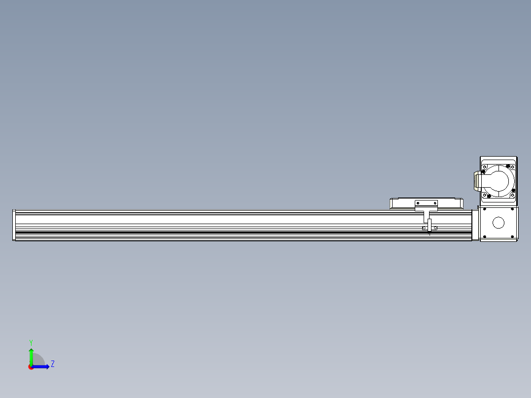 同步带全封闭直线模组TPA-HCB-105D-90-L600-RU-C-P20-N3左视图