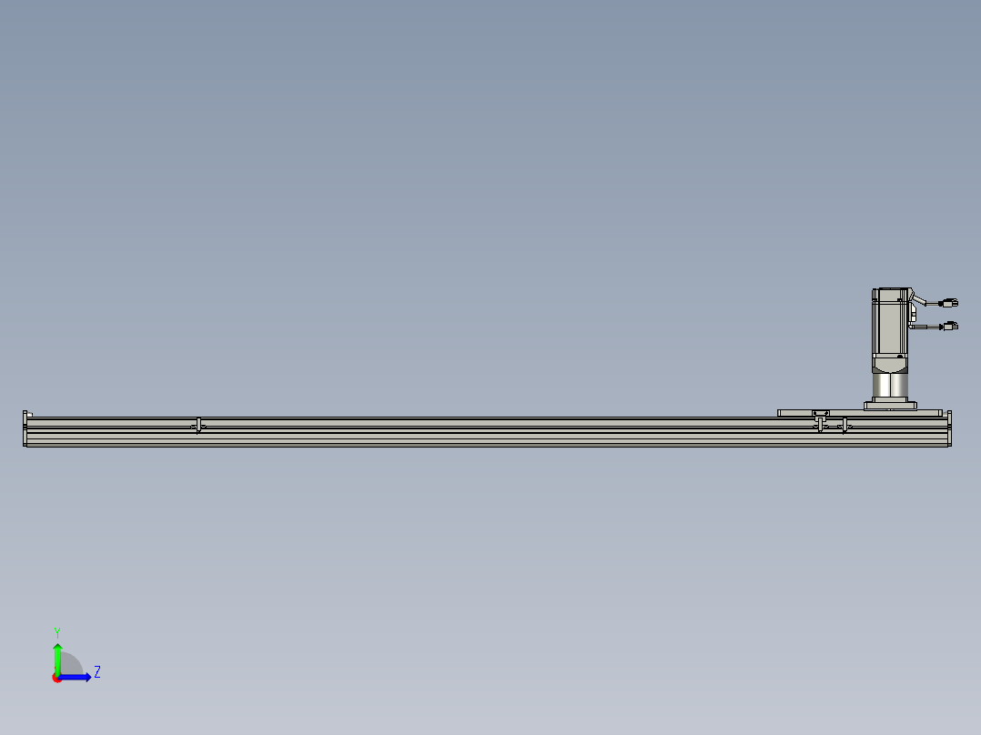 东锦齿条传动DH136G-S1250-BU-减速机+P400W左视图