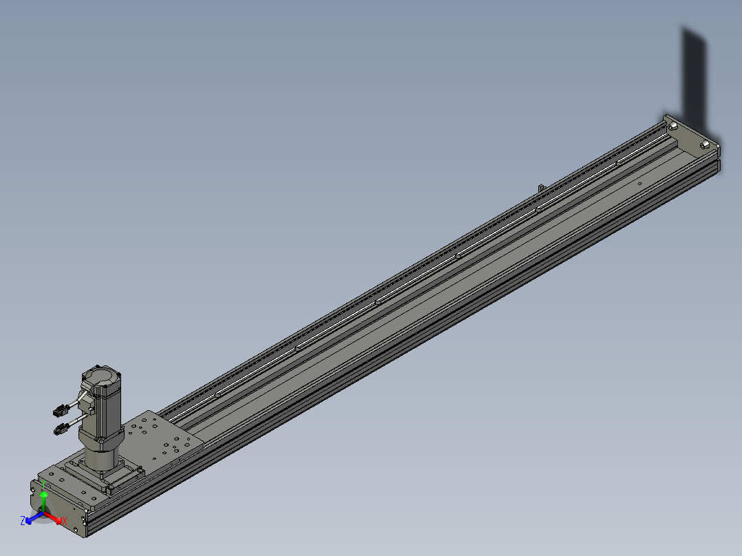 东锦齿条传动DH136G-S1250-BU-减速机+P400W正等轴测图