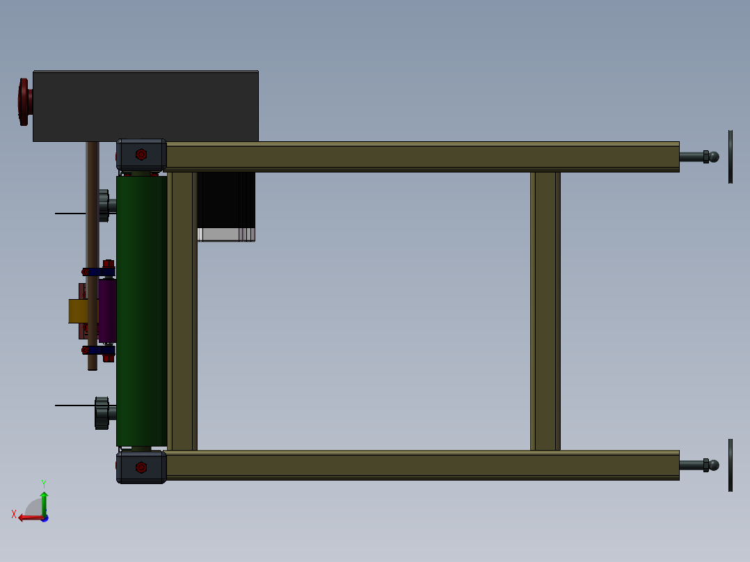 自动分页机后视图