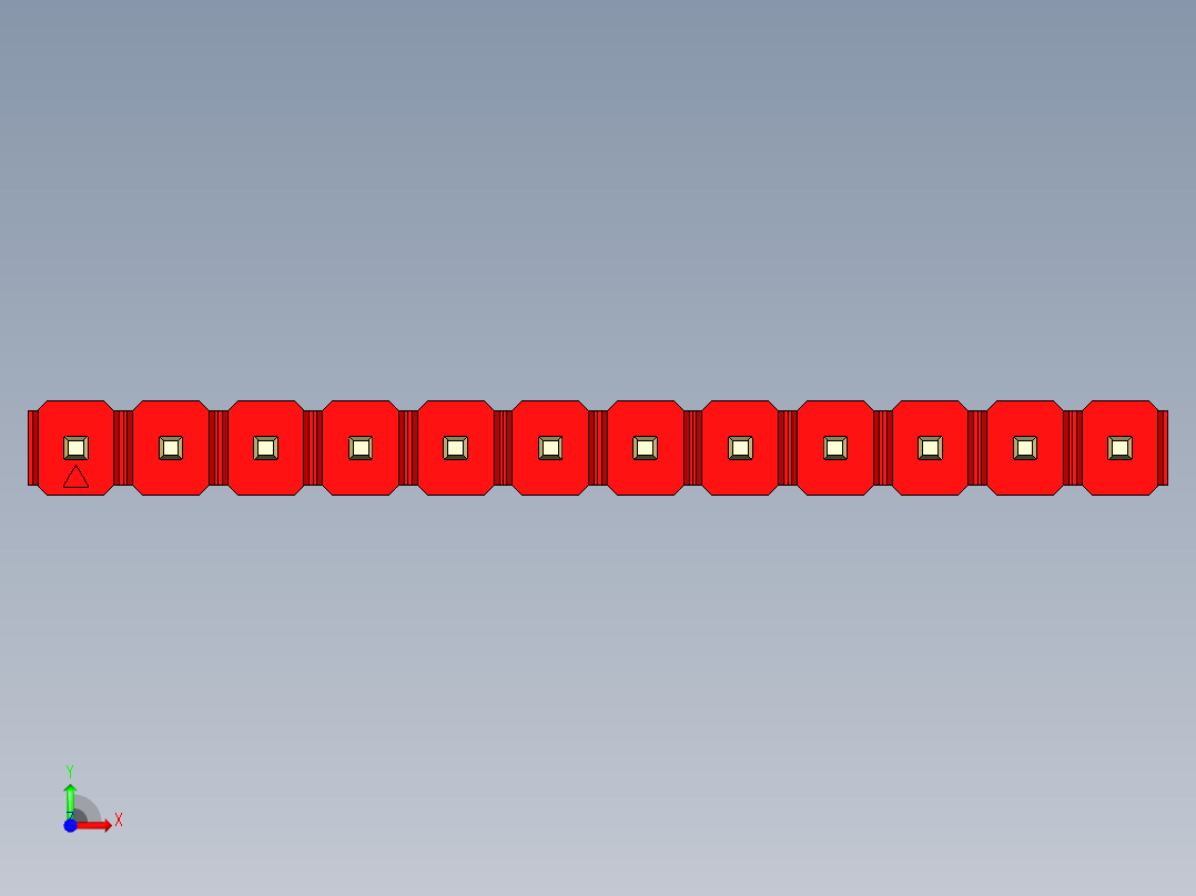 彩色公头100mil（2.54mm）系列-DS1021_red_1x12p_100mil_Type5_rev1.0前视图