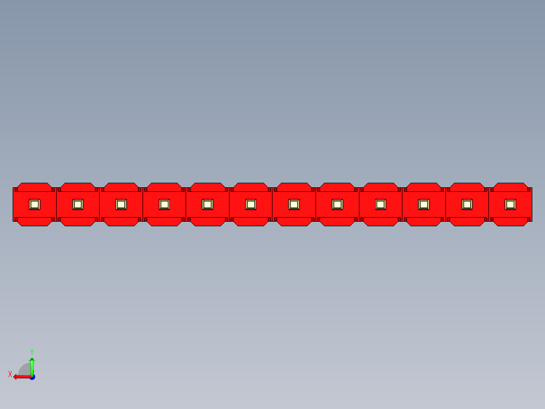 彩色公头100mil（2.54mm）系列-DS1021_red_1x12p_100mil_Type5_rev1.0后视图