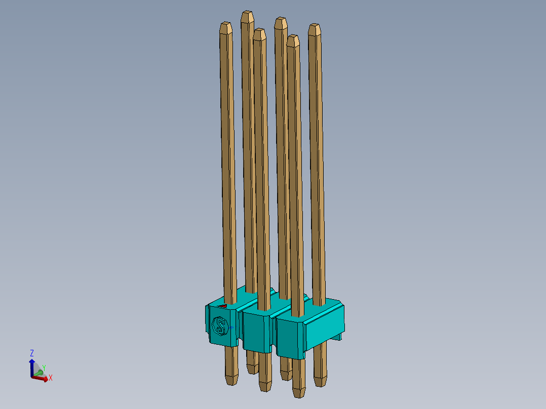 彩色公头100mil（2.54mm）系列-DS1021-100mil(2.54mm)-Type19(3x18.8mm)-3Rx32pin-colored-REV1.0