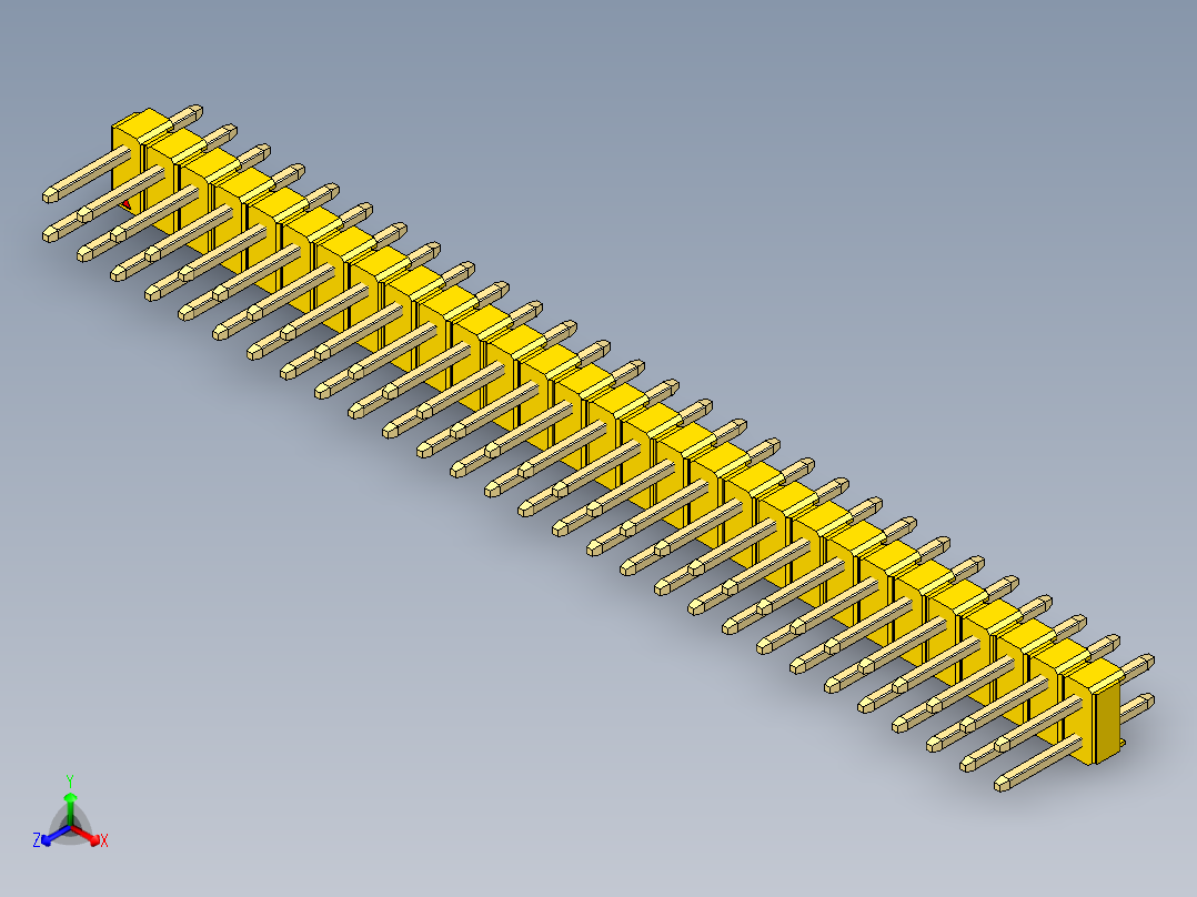 彩色公头100mil（2.54mm）系列-DS1021_yellow_2x29p_100mil_Type1_rev1.0