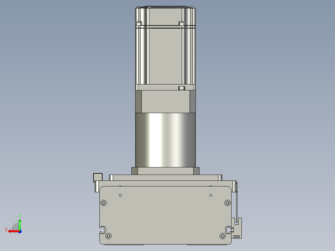 东锦齿条传动DH175G-L167-S2000-BU-减速机+750W.STEP后视图