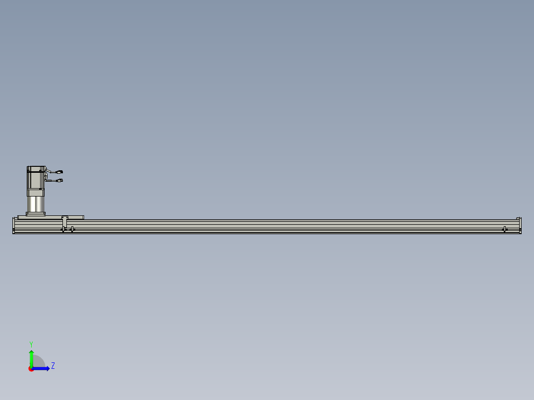东锦齿条传动DH175G-L167-S2000-BU-减速机+750W.STEP左视图