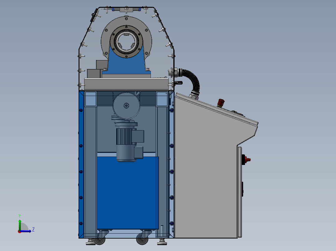圆管倒角机左视图