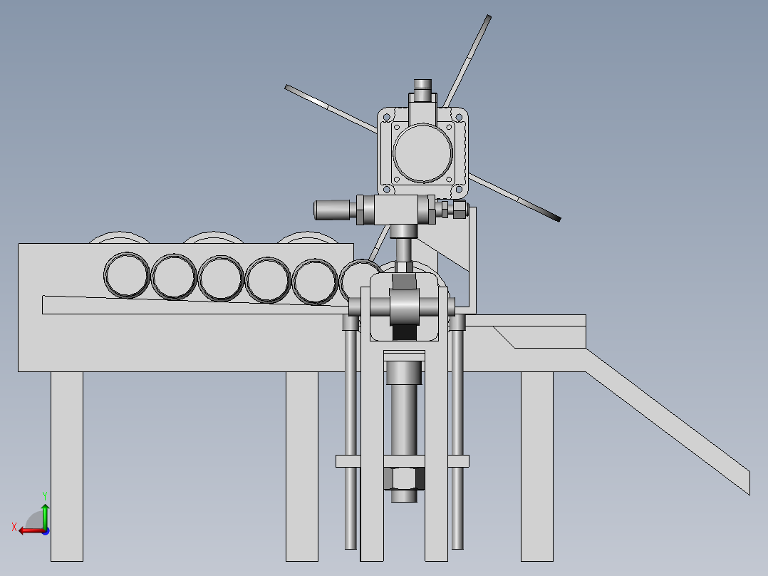 滚筒与滚筒轴装配后视图