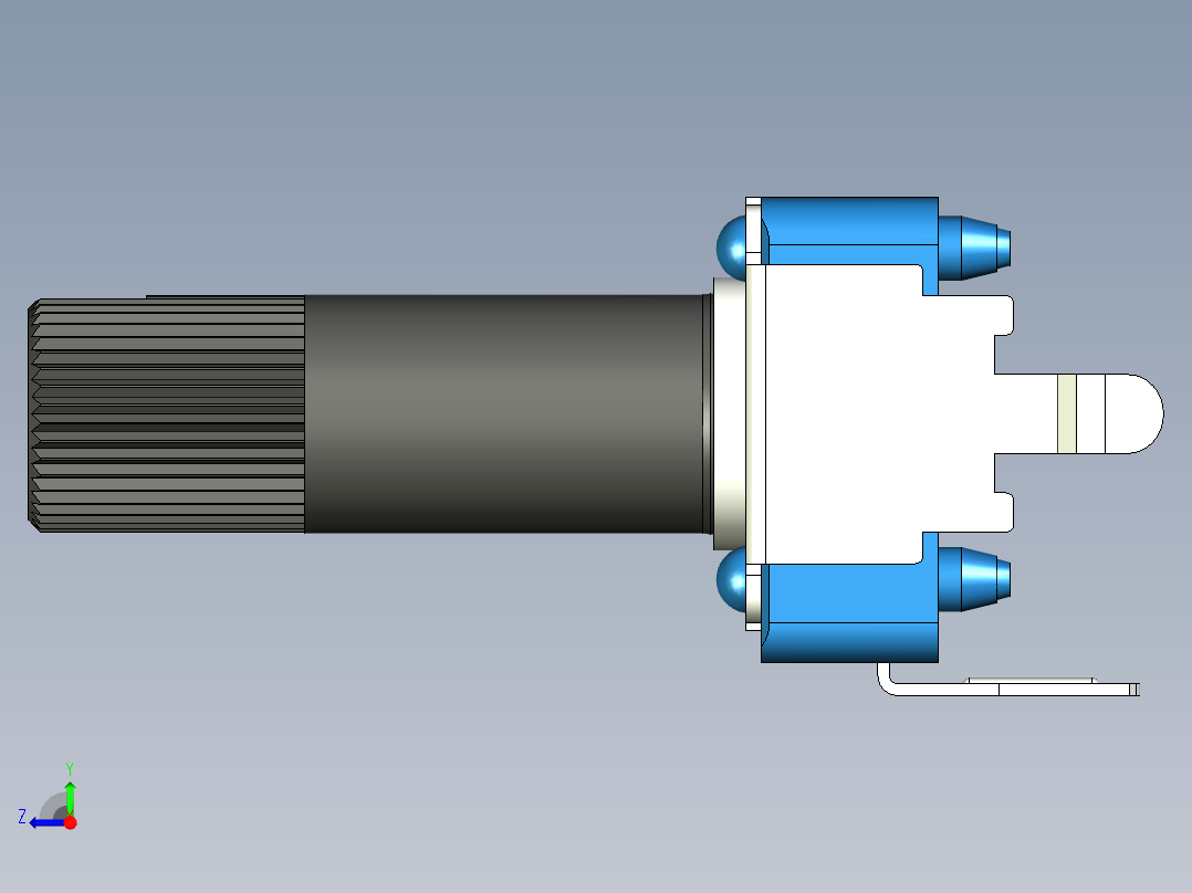 带白色指示线的绝缘轴电位计9mm右视图