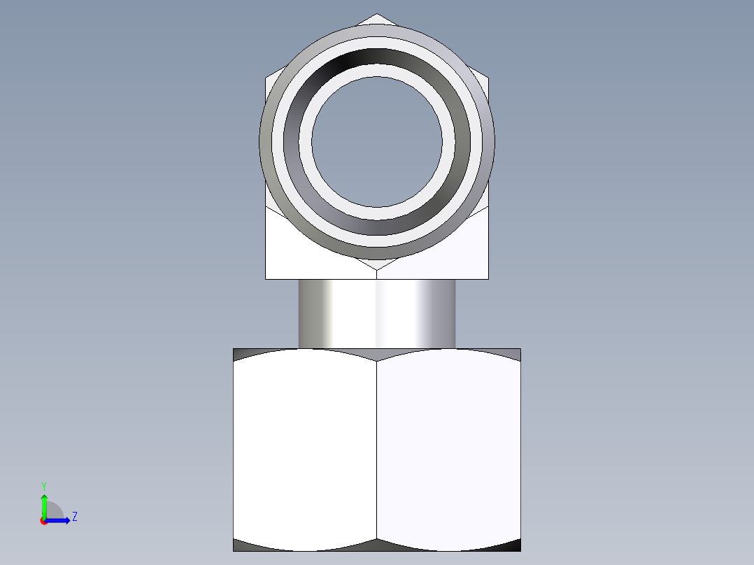 卡套式工业通用硬管接头EO_Standpipe_branch_tee_EVT12LOMD71左视图