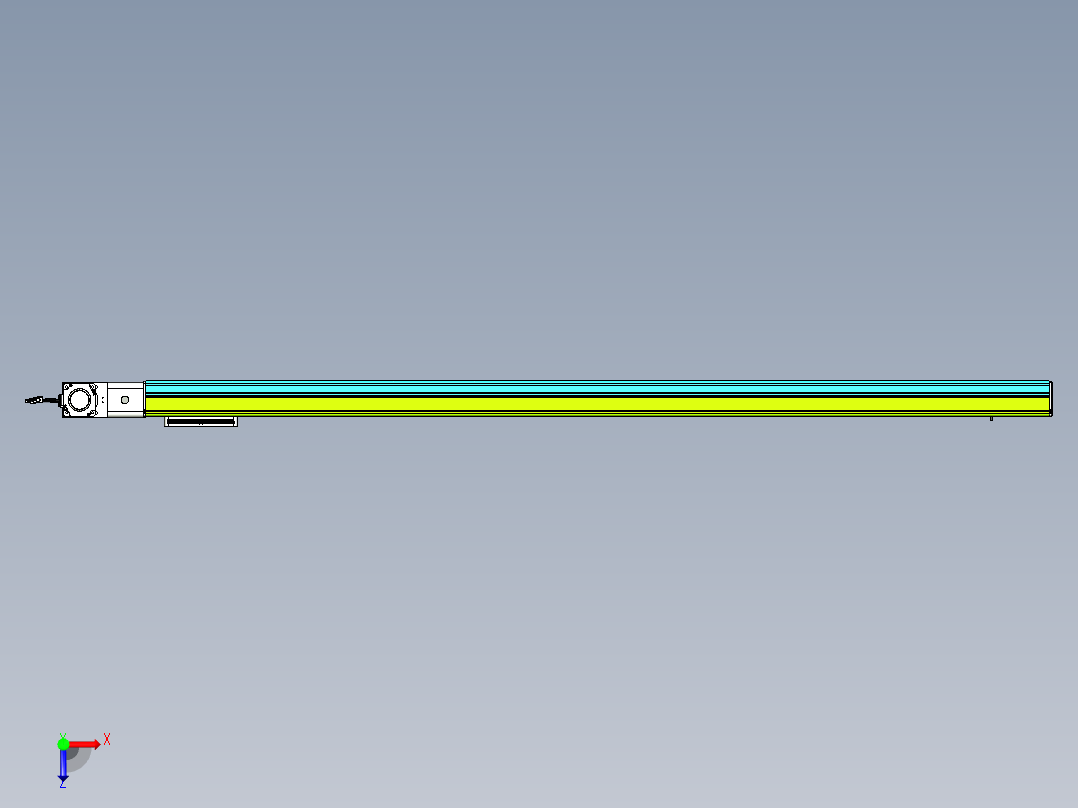 威洛博VBC同步带传动一无尘环境VBC17-L45-S1950-BL-ZP75-C3俯视图