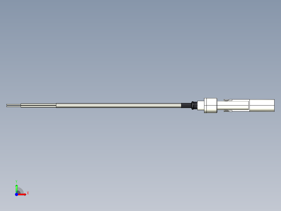 超声波设备-PVDF-BODY-CABLE-0.5in-NPT前视图