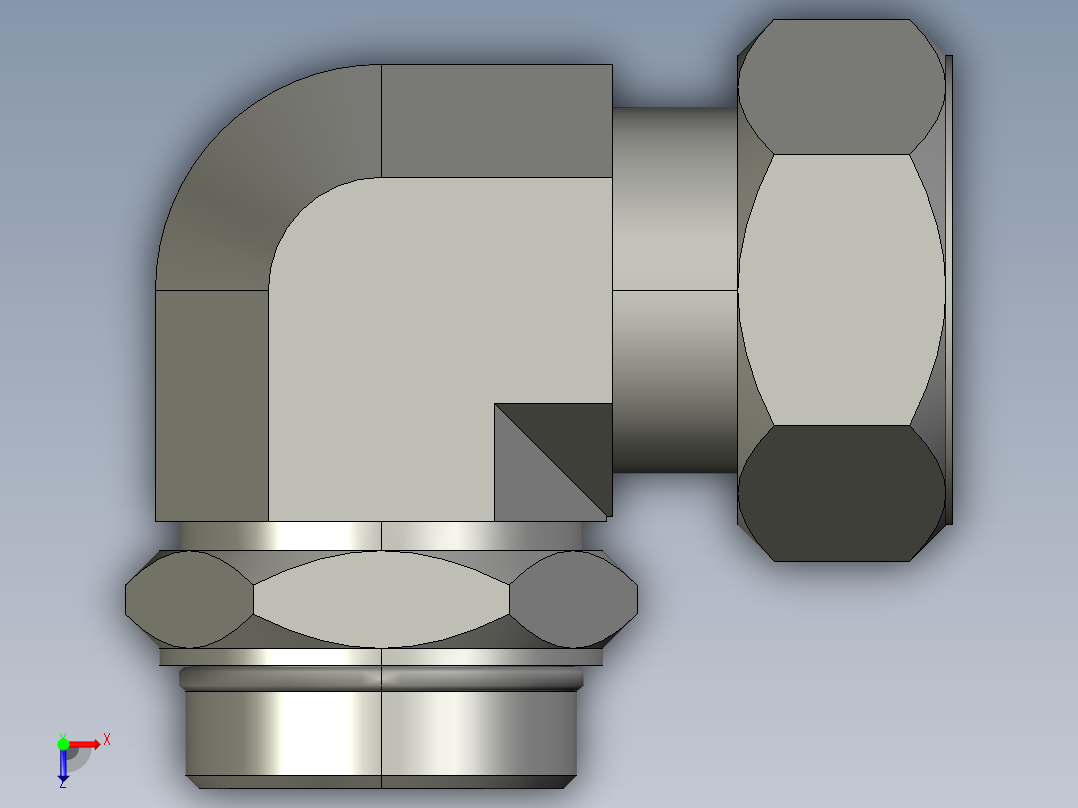 卡套式工业通用硬管接头24_c5bu-s俯视图