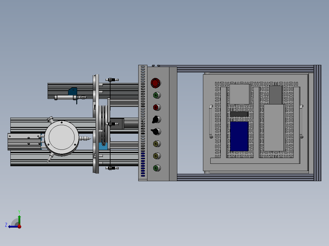转盘加工机sw22可编辑右视图