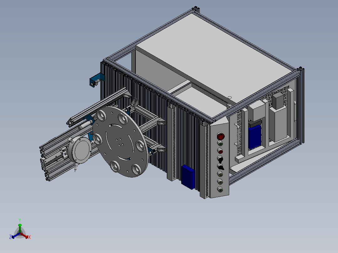 转盘加工机sw22可编辑正等轴测图