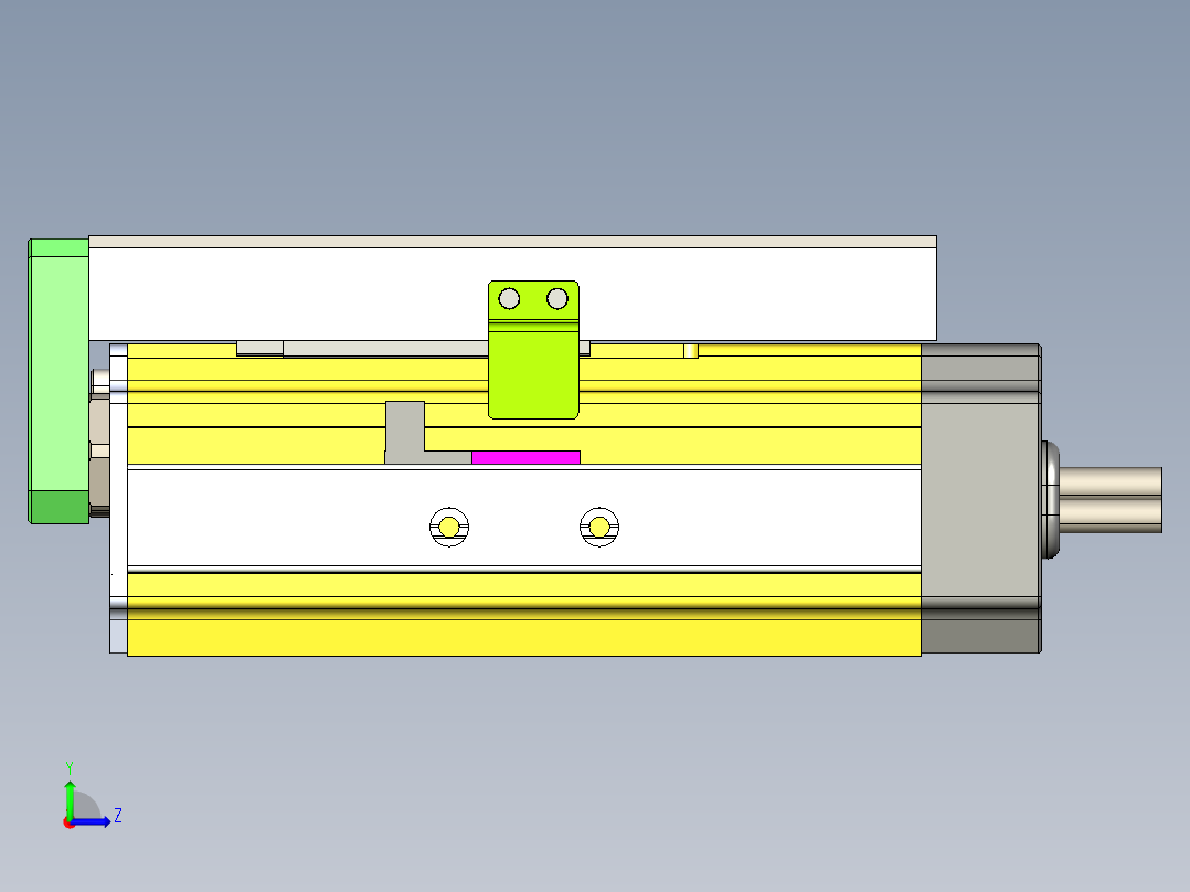 威洛博LES小滑台LES25-Lxx-S50-BL左视图